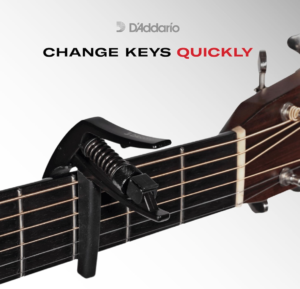 Picture of the Planet Waves Capo. Change Keys Quickly.