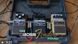 BOSS pedal board with BOSS guitar pedals.