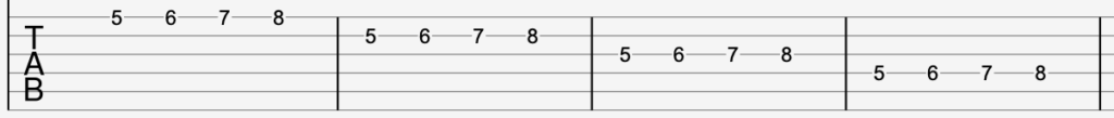 Guitar fretboard finger exercise #1