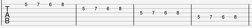 Guitar fretboard finger exercise #2